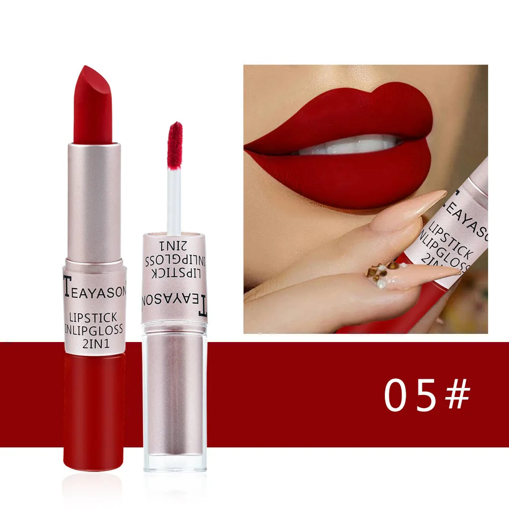 Rouge à lèvres 2-en-1 TEAYASON – Couleur intense & tenue longue durée