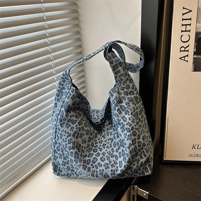 Sac pour Femme à Imprimé Léopard de Grande Capacité